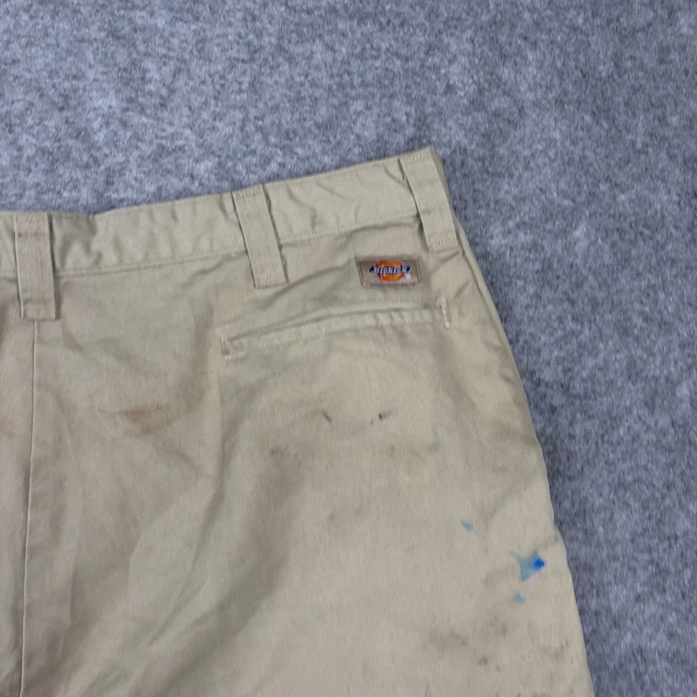 Dickies Work‎ Shorts Mens 40 Tan Khaki Distressed Utility Twill Outdoor Workwear